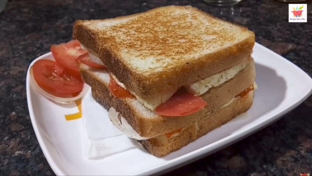 Quick and easy best street style veg cheese club sandwich