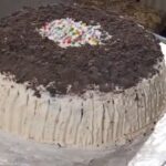 Best homemade layered butterscotch chocolate cake with whipped cream frosting