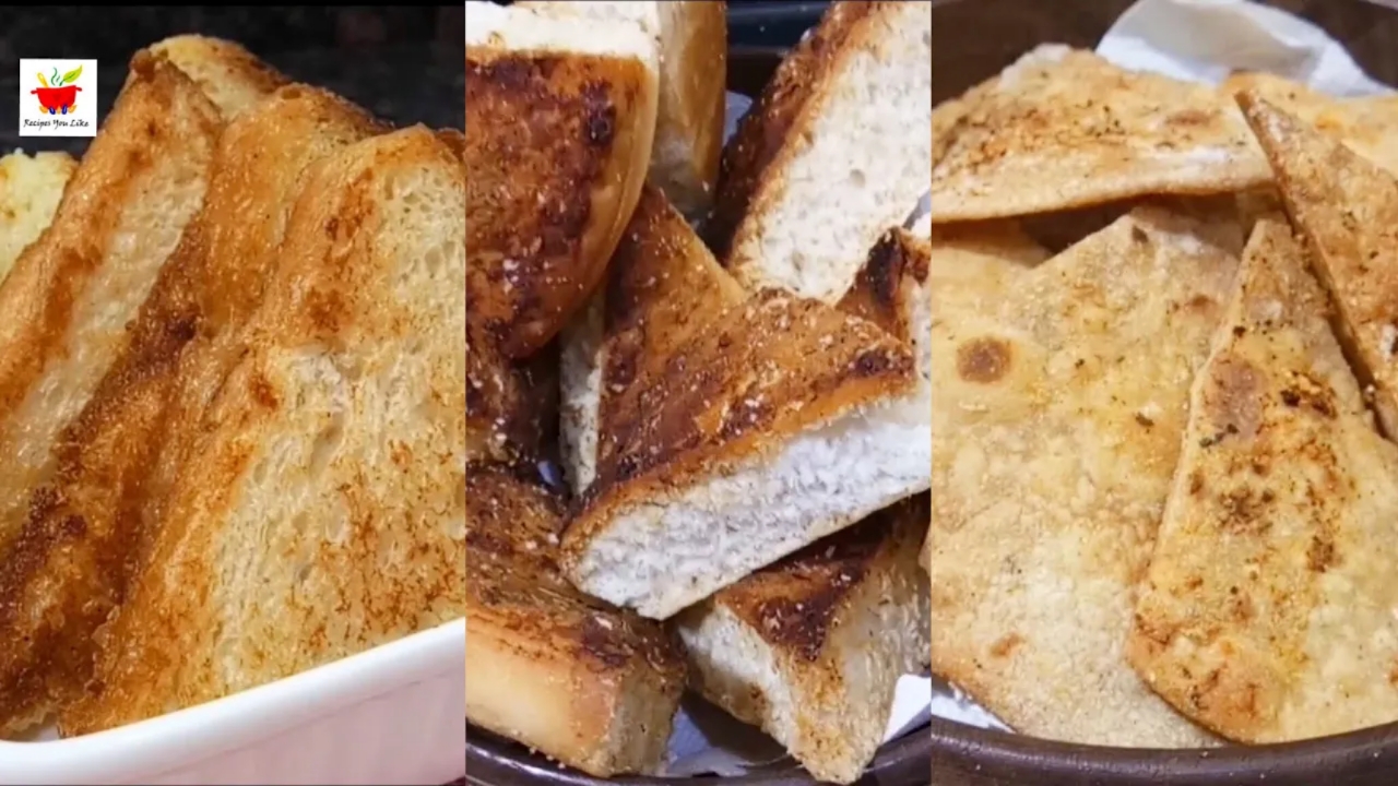 crispy roti chips recipe coconut bread french toast leftover pizza base snack ideas