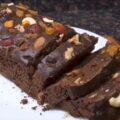 Christmas holiday dark chocolate fruit plum cak