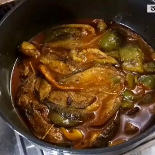 Khatte Shimla mirch aur baingan