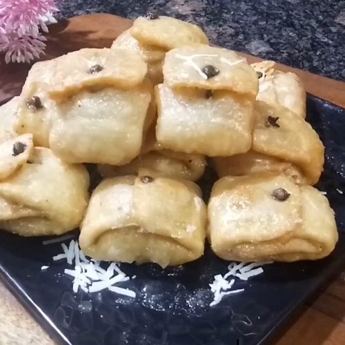 Homemade lavang Latika with simple ingredients