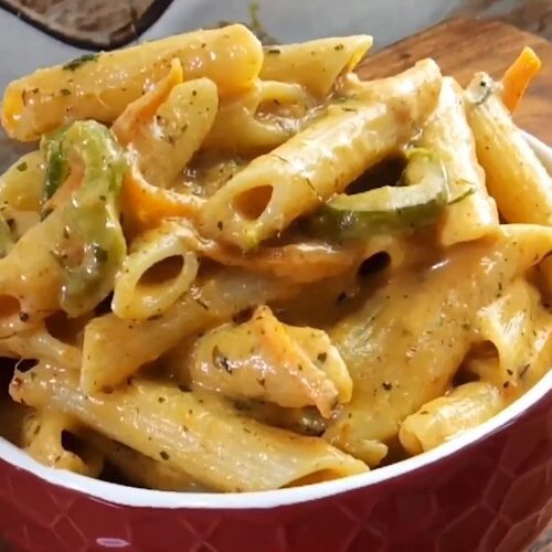 Indian street style spicy pasta