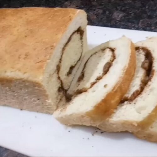 Eggless Cinnamon raisin bread without bread maker and bread Machine