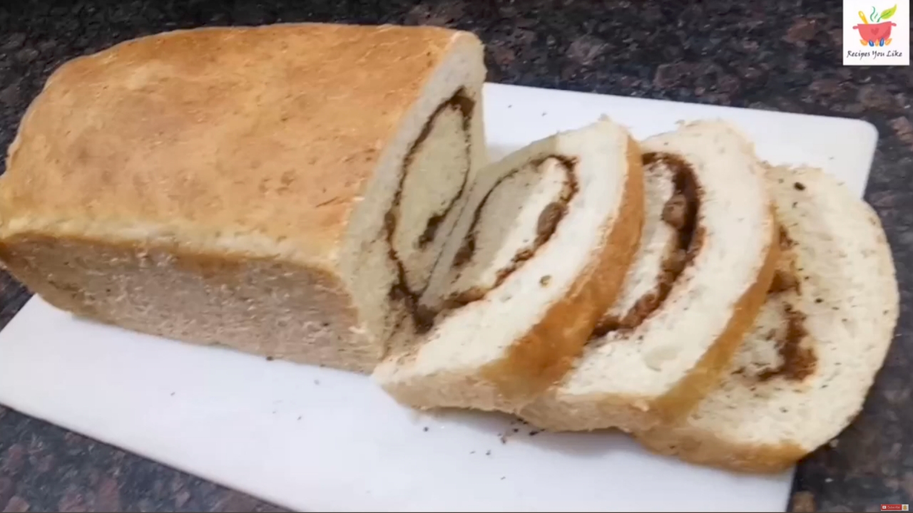 Eggless Cinnamon raisin bread without bread maker and bread Machine