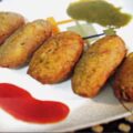 Cheesy crisp Paneer Pakora Croquettes recipe pics