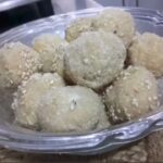 White sesame seeds and coconut khoya ladoo recipe