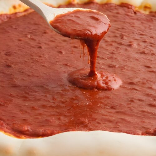 Pizza sauce made from fresh tomatoes from scratch Italian dominos style